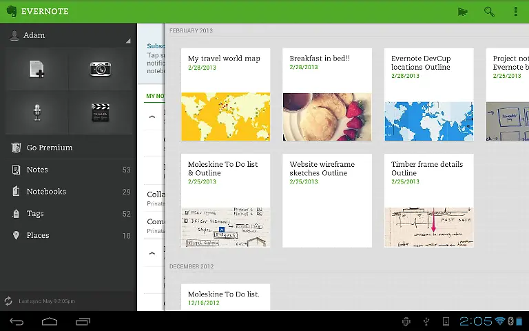 Evernote-Tablet