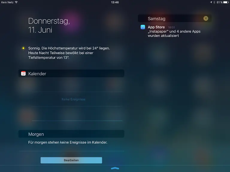 Mitteilungszentrale-iPad