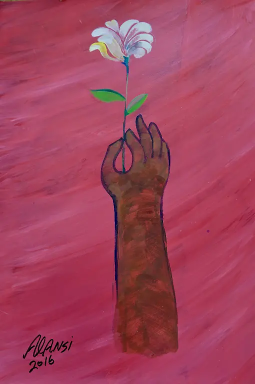 Ansi-Hand-Holding-a-Flower