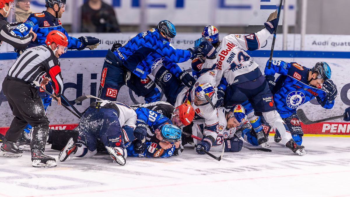 An Eishockey nicht zu denken: Brutales Foul beendet Skandal-Derby mit 175 Strafminuten