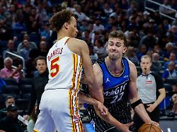 Basketball Maenner NBA Orlando Magic Atlanta Hawks Hauptrunde Hauptrunde Partien 155 Spieltag Franz Wagner R Von Den Orlando Magic Trifft Auf Dyson Daniels L Von Den Atlanta Hawks