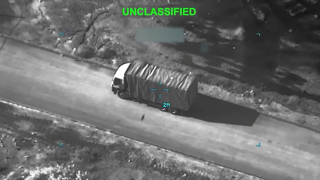 A-projectile-approaches-a-vehicle-during-what-the-U-S-Central-Command-CENTCOM-says-was-part-of-strikes-on-Iranian-mobile-missile-launch-systems-at-an-unknown-location-in-this-screen-grab-taken-from-a-handout-video-released-on-March-4-2026-CENTCOM-via-X-Handout-via-REUTERS-THIS-IMAGE-HAS-BEEN-SUPPLIED-BY-A-THIRD-PARTY-MANDATORY-CREDIT-TEXT-OVERLAY-AND-BLURRING-FROM-SOURCE-VERIFICATION-Location-and-date-could-not-be-verified-No-older-version-of-the-video-was-found-posted-online-before-Wednesday-March-4