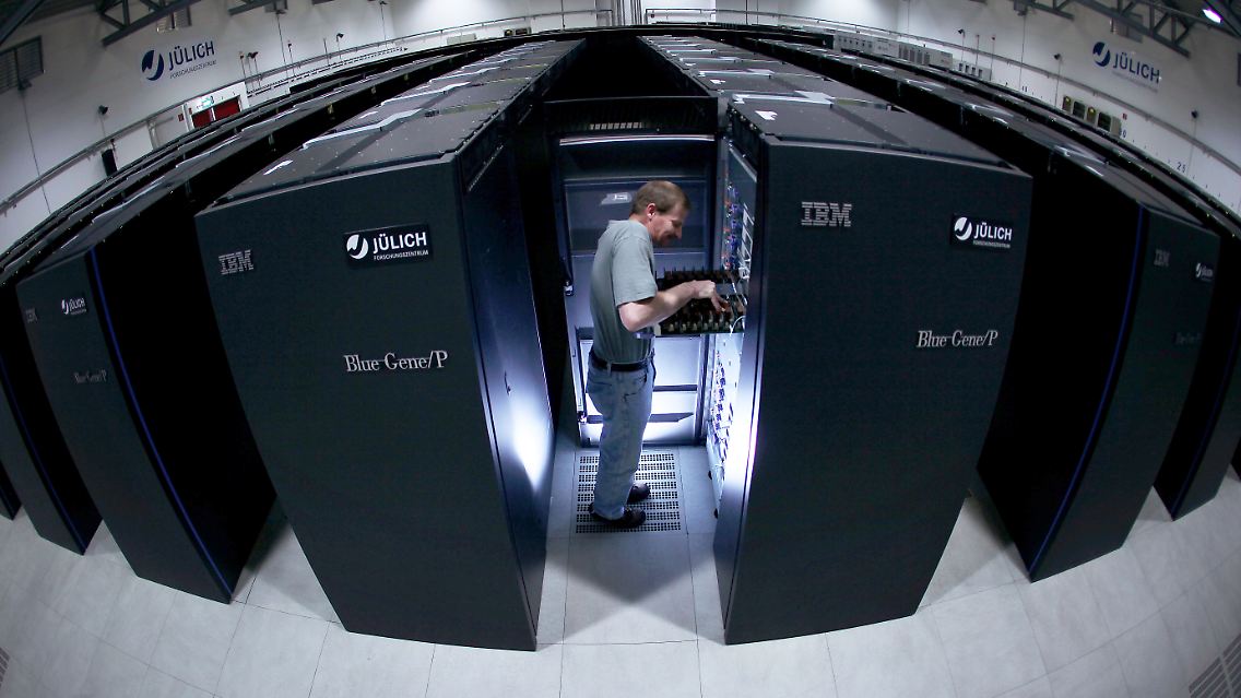 Der Supercomputer Jugene.