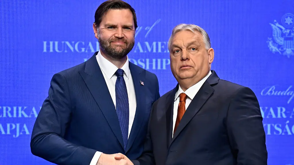 U-S-Vice-President-JD-Vance-shake-hands-with-Hungarian-Prime-Minister-Viktor-Orban-as-they-meet-in-Budapest-Hungary-Tuesday-April-7-2026