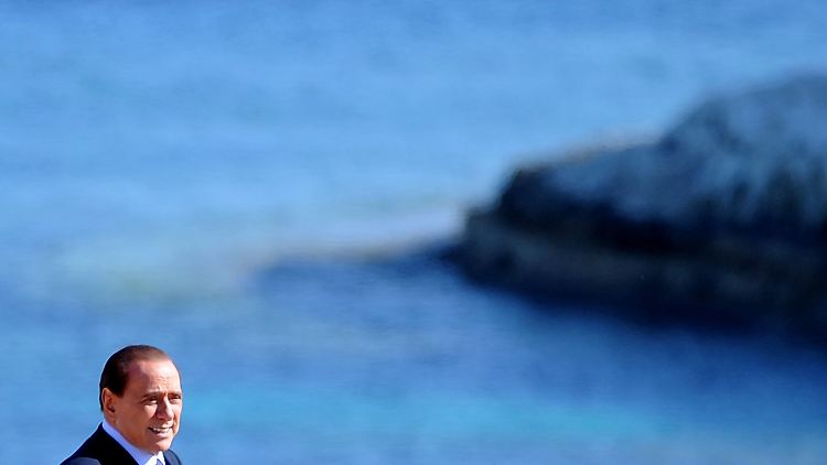 Berlusconi unternahm eine Stippvisite auf die Insel.