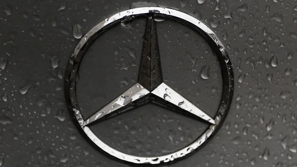 Raindrops-are-seen-on-the-logo-of-Mercedes-Benz-car-in-Krakow-Poland-on-October-5-2016