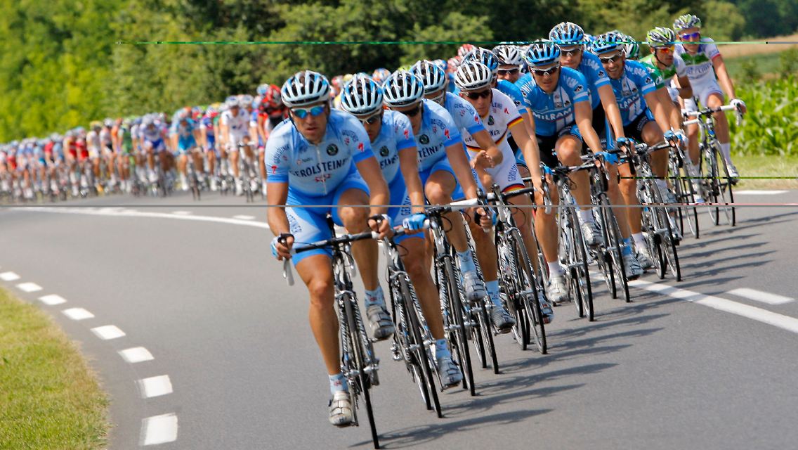 Die Equipe Gerolsteiner während der Tour de France 2008