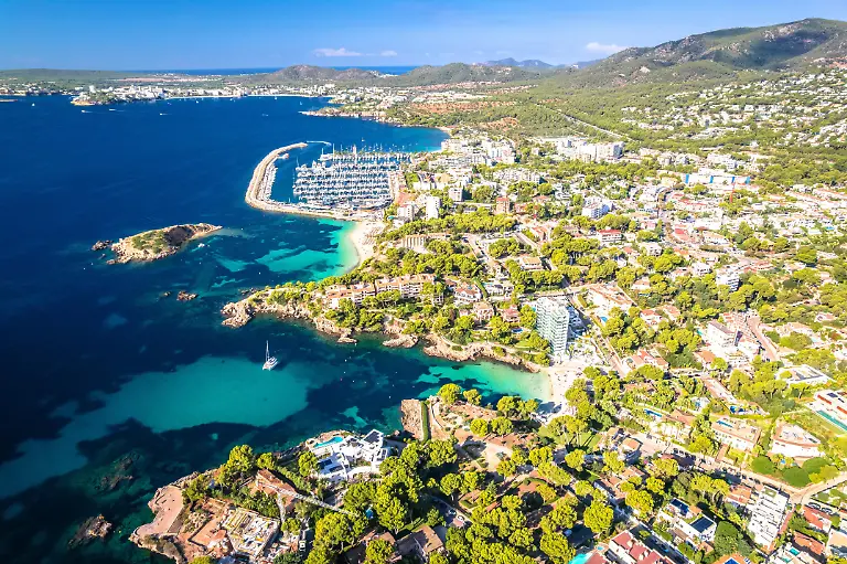 Bendinat-and-Portals-Nous-coastal-villages-aerial-scenic-view-Island-of-Mallorca-Balearic-islands-of-Spain