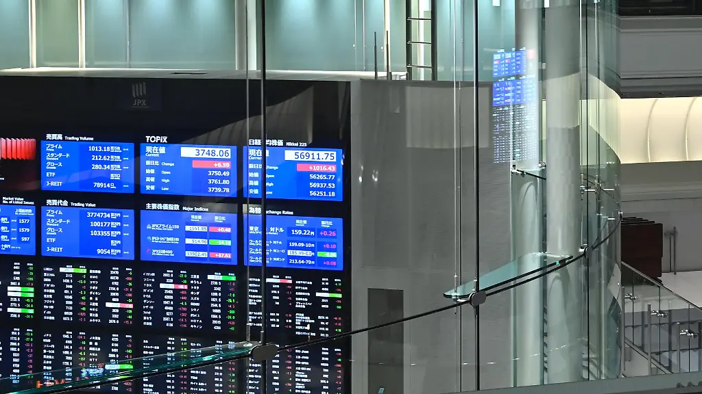 TOKYO-JAPAN-APRIL-10-General-view-of-the-Tokyo-Stock-Exchange-showing-the-large-electronique-bulletin-board-displaying-prices-of-trade-stocks-above-the-market-center-in-Tokyo-Japan-on-April-10-2025-The-Tokyo-market-rose-on-relief-that-oil-prices-had-steadied-ahead-of-US-Iran-talks-with-investors-cautiously-returning-to-equities-despite-lingering-fears-that-renewed-Middle-East-tensions-could-again-hit-energy-sensitive-Japan