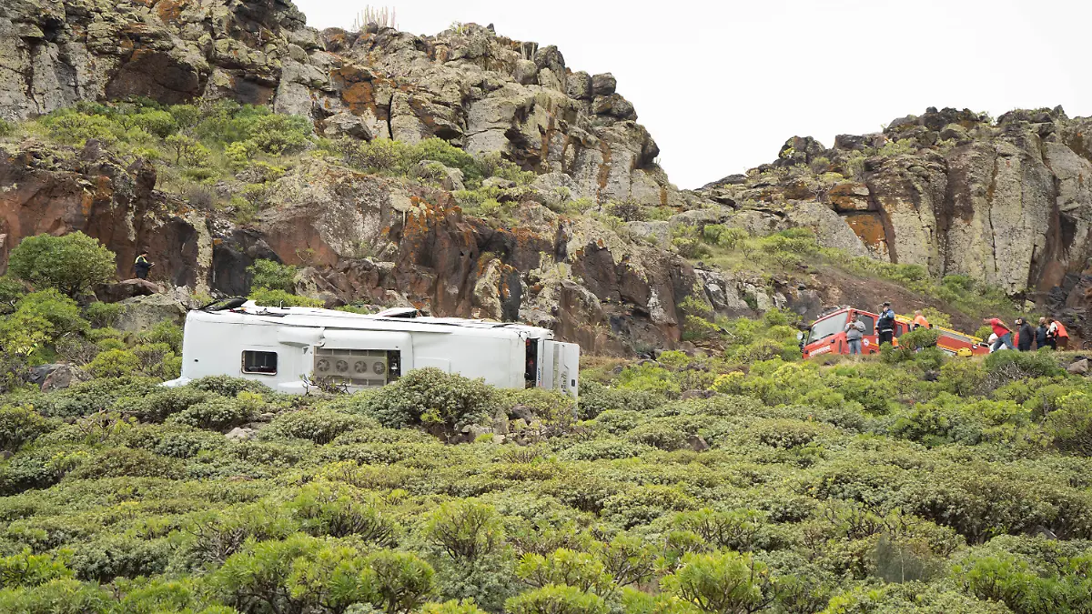 Alle Insassen verletzt: Touristenbus auf Kanareninsel verunglückt - ein Toter