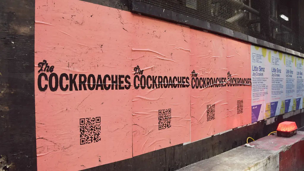 April-9-2026-London-United-Kingdom-Cryptic-posters-seen-advertising-The-Cockroaches-along-with-a-QR-code-in-Soho-Believed-to-be-teasing-the-new-Rolling-Stones-album-and-possibly-concerts-The-iconic-rock-band-previously-played-secret-shows-in-the-1970s-under-the-alias-The-Cockroaches