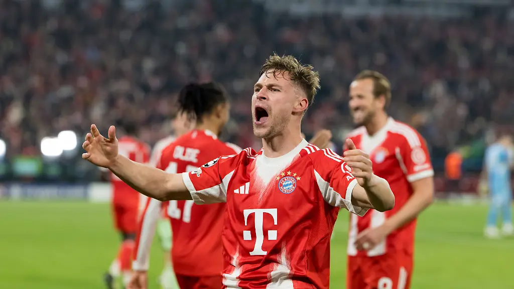 GER-Bavaria-Munich-Fussball-FC-Bayern-Munich-Real-Madrid-CF-at-the-Allianz-Arena-Munich-Champions-League-Quarter-finals-second-leg-April-15-2026-from-left-Joshua-Kimmich-FC-Bayern-Muenchen-6-im-Portrait-Einzelbild-Freisteller-portrait-headshot-single-image-cutout-Torjubel-Freude-Emotionen-Jubel-Feiern-Goal-Scored-Celebrate-goal-celebration-joy-emotions-celebration-cheering-goal-scored-celebrate-UEFA-regulations-prohibit-any-use-of-photographs-as-image-sequences-and-or-quasi-video-Munich-Allianz-Arena-Bavaria-Germany-Copyright-xMichaelxNibelx
