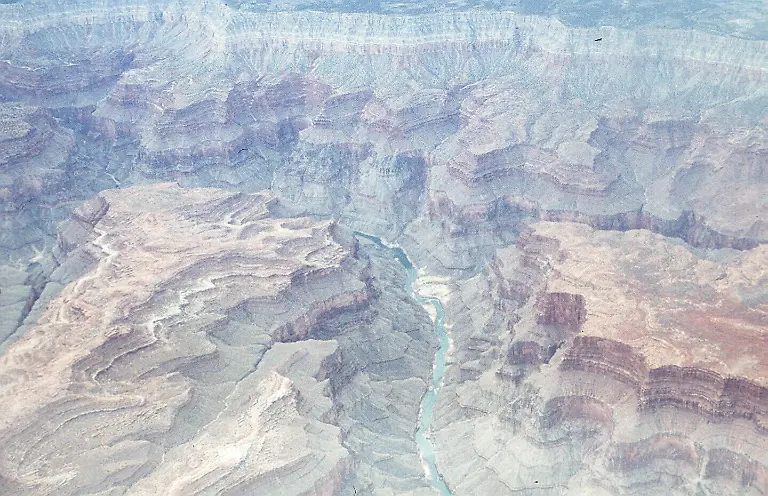 Gran-Canyon-Arizona-USA-11-94-pp-Staat-Landschaft-Natur-Gebirge-Fluss-LUFTANSICHT-quer-draussen