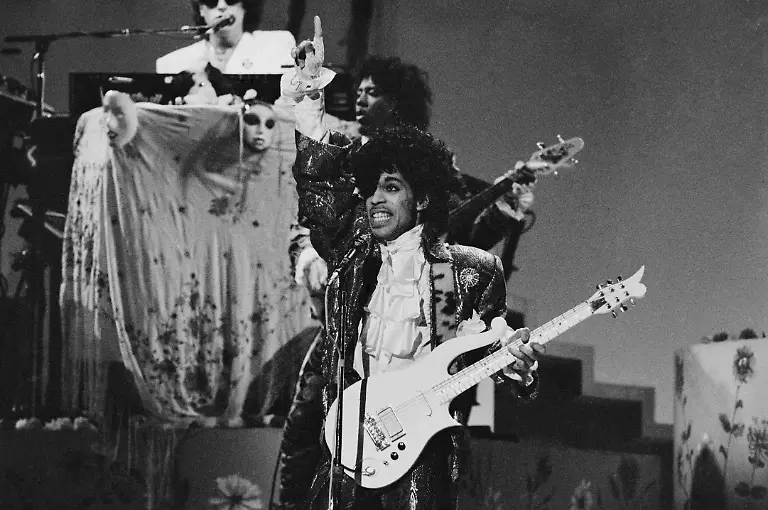 Rock-star-Prince-performs-during-the-American-Music-Awards-in-Los-Angeles-at-the-Shrine-Auditorium-in-1985-Prince-led-all-contenders-with-eight-nominations-and-won-the-award-of-favorite-pop-rock-and-black-album-with-the-song-Purple-Rain-and-the-favorite-black-single-award-for-When-Doves-Cry