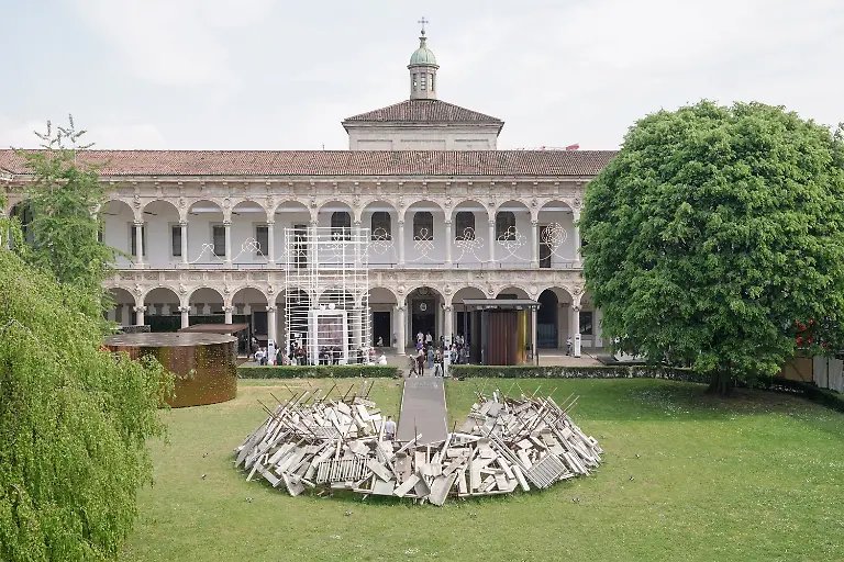 MILAN-Design-installations-in-the-main-cloister-of-the-University-of-Milan-the-Statale-for-the-2026-edition-of-Fuorisalone-an-initiative-of-Milan-Design-Week-coinciding-with-the-Salone-del-Mobile