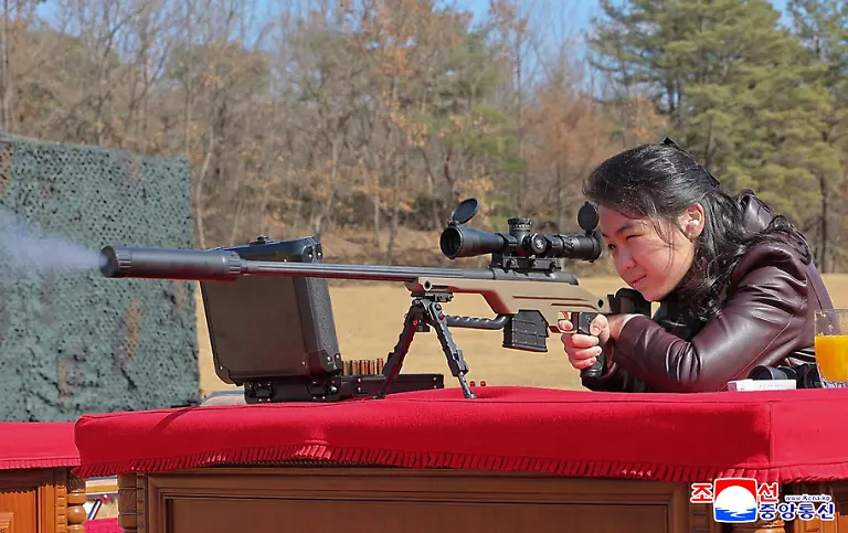 In-this-photo-provided-by-the-North-Korean-government-the-daughter-of-its-leader-Kim-Jong-Un-test-fires-a-new-sniper-rifle-at-a-shooting-range-in-an-undisclosed-location-North-Korea-Friday-Feb-27-2026-Independent-journalists-were-not-given-access-to-cover-the-event-depicted-in-this-image-distributed-by-the-North-Korean-government-The-content-of-this-image-is-as-provided-and-cannot-be-independently-verified-Korean-language-watermark-on-image-as-provided-by-source-reads-KCNA-which-is-the-abbreviation-for-Korean-Central-News-Agency