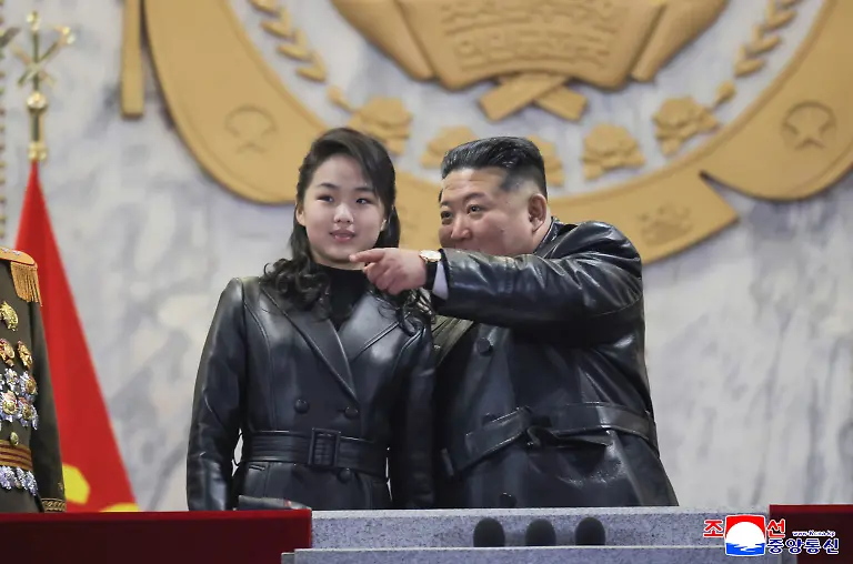 FILE-In-this-photo-provided-by-the-North-Korean-government-its-leader-Kim-Jong-Un-attends-a-parade-with-his-daughter-in-Pyongyang-North-Korea-on-Feb-25-2026-as-the-North-wrapped-up-the-Workers-Party-congress-Independent-journalists-were-not-given-access-to-cover-the-event-depicted-in-this-image-distributed-by-the-North-Korean-government-The-content-of-this-image-is-as-provided-and-cannot-be-independently-verified-Korean-language-watermark-on-image-as-provided-by-source-reads-KCNA-which-is-the-abbreviation-for-Korean-Central-News-Agency