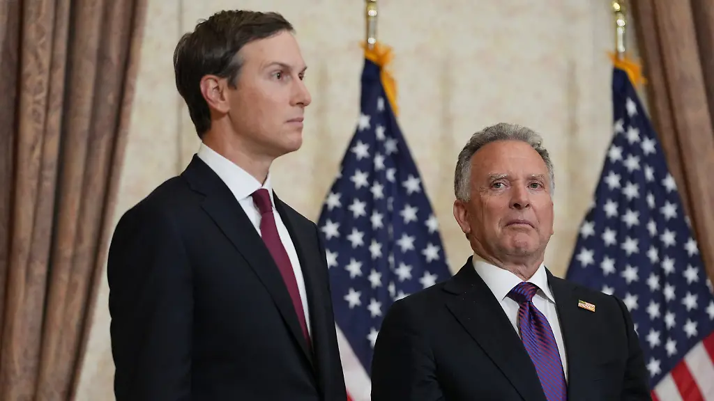 Jared-Kushner-and-Steve-Witkoff-Special-Envoy-for-Peace-Missions-listen-as-Vice-President-JD-Vance-speaks-during-a-news-conference-after-meeting-with-representatives-from-Pakistan-and-Iran-Sunday-April-12-2026-in-Islamabad-Pakistan