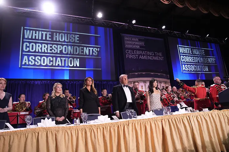 US-President-Donald-Trump-and-First-lady-Melania-Trump-participate-in-the-White-House-Correspondents-Association-Dinner-in-Washington-on-April-25-2026-Photo-by-Yuri-Gripas-ABACAPRESS
