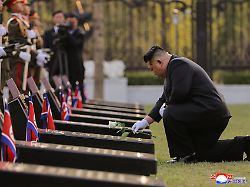 Nordkorea eröffnet Denkmal: Kim will Russlands "heiligen Krieg" gegen Ukraine weiter unterstützen