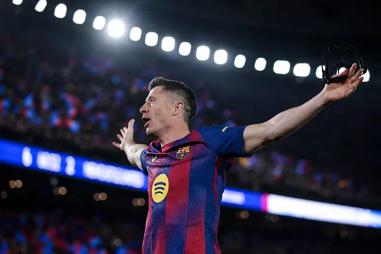 Robert-Lewandowski-of-FC-Barcelona-celebrates-after-scoring-a-goal-during-the-UEFA-Champions-League-round-of-16-match-between-FC-Barcelona-and-Newcastle-United-FC-at-Spotify-Camp-Nou-Stadium-in-Barcelona-Spain-on-March-18-2026