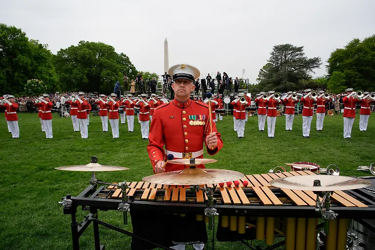 State-arrival-ceremony-of-King-Charles-III-and-Queen-Camilla-on-the-South-Lawn-of-the-White-House-on-April-28-2026-in-Washington-DC