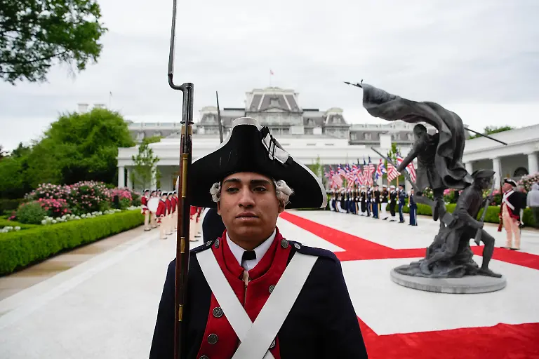 State-arrival-ceremony-of-King-Charles-III-and-Queen-Camilla-on-the-South-Lawn-of-the-White-House-on-April-28-2026-in-Washington-DC
