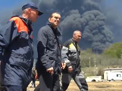 Vierter Angriff in zwei Wochen: Russisches Ölterminal steht erneut in Flammen