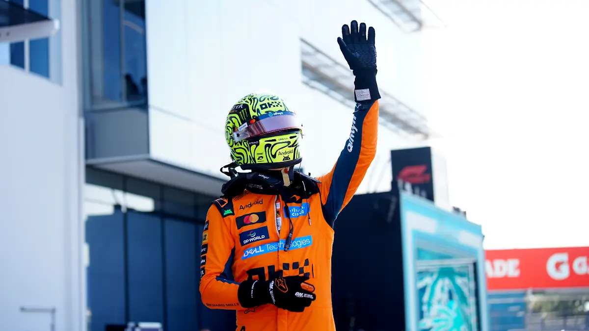 Miami-Grand-Prix-2026-Practice-and-Sprint-Qualifying-Miami-International-Autodrome-McLaren-driver-Lando-Norris-celebrates-taking-pole-position-after-sprint-qualifying-at-the-Miami-International-Autodrome-ahead-of-the-2026-Miami-Grand-Prix-on-Sunday-Picture-date-Friday-May-1-2026-Photo-credit-should-read-Bradley-Collyer-PA-Wire-RESTRICTIONS-Use-subject-to-restrictions-Editorial-use-only-no-commercial-use-without-prior-consent-from-rights-holder