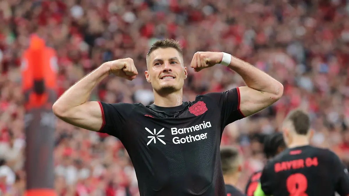 02-05-2026-Fussball-GER-Saison-2025-2026-1-Bundesliga-32-Spieltag-Bayer-04-Leverkusen-RB-Leipzig-Patrik-Schick-14-B04-Tor-zum-1-0-DFL-REGULATIONS-PROHIBIT-ANY-USE-OF-PHOTOGRAPHS-AS-IMAGE-SEQENCES-AND-OR-QUASI-VIDEO-1-Fussball-Bundesliga-02-05-2026-Fussball-GER-Saison-2025-2026-1-Bundesliga-32-Spieltag