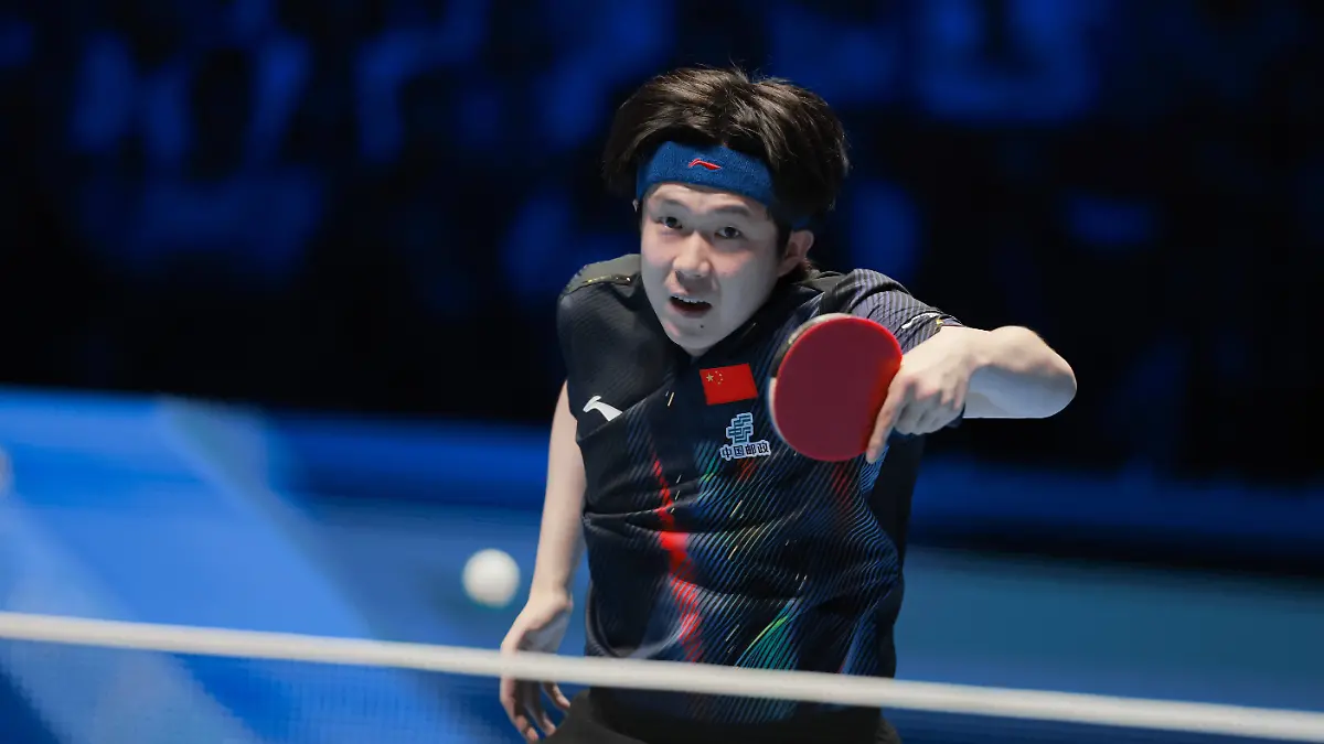 MACAO-CHINA-APRIL-05-Wang-Chuqin-of-China-competes-in-the-Men-s-Singles-Final-match-against-Sora-Matsushima-of-Japan-on-day-7-of-ITTF-Men-s-Women-s-World-Cup-Macao-2026-at-Galaxy-Arena-on-April-5-2026-in-Macao-China