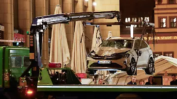 Car drives into crowd of people in German city of Leipzig