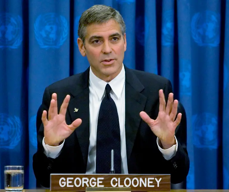 NEW-YORK-JANUARY-31-New-UN-Messenger-of-Peace-George-Clooney-speaks-at-at-news-conference-Jauary-31-2008-at-United-Nations-headquarters-in-New-York-City-Clooney-was-designated-for-the-position-by-UN-General-Secretary-General-Ban-Ki-moon-and-will-join-eight-other-well-known-individuals-to-campaign-for-UN-causes