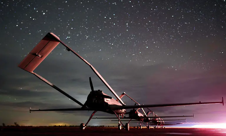 Long-range-drones-An-196-Liutyi-of-the-Ukrainian-14th-Separate-Unmanned-Aerial-Systems-Regiment-stand-in-line-before-takeoff-in-undisclosed-location-Ukraine-Tuesday-Oct-14-2025