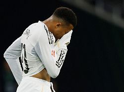 Soccer Football LaLiga Real Betis V Real Madrid Estadio De La Cartuja Seville Spain April 24 2026 Real Madrid S Kylian Mbappe Reacts REUTERS Marcelo Del Pozo TPX IMAGES OF THE DAY