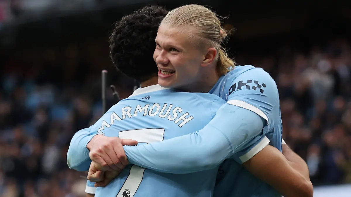 Soccer-Football-Premier-League-Manchester-City-v-Brentford-Etihad-Stadium-Manchester-Britain-May-9-2026-Manchester-City-s-Erling-Haaland-celebrates-scoring-their-second-goal-with-Omar-Marmoush-REUTERS-Chris-Radburn-EDITORIAL-USE-ONLY-NO-USE-WITH-UNAUTHORIZED-AUDIO-VIDEO-DATA-FIXTURE-LISTS-CLUB-LEAGUE-LOGOS-OR-LIVE-SERVICES-ONLINE-IN-MATCH-USE-LIMITED-TO-120-IMAGES-NO-VIDEO-EMULATION-NO-USE-IN-BETTING-GAMES-OR-SINGLE-CLUB-LEAGUE-PLAYER-PUBLICATIONS-PLEASE-CONTACT-YOUR-ACCOUNT-REPRESENTATIVE-FOR-FURTHER-DETAILS