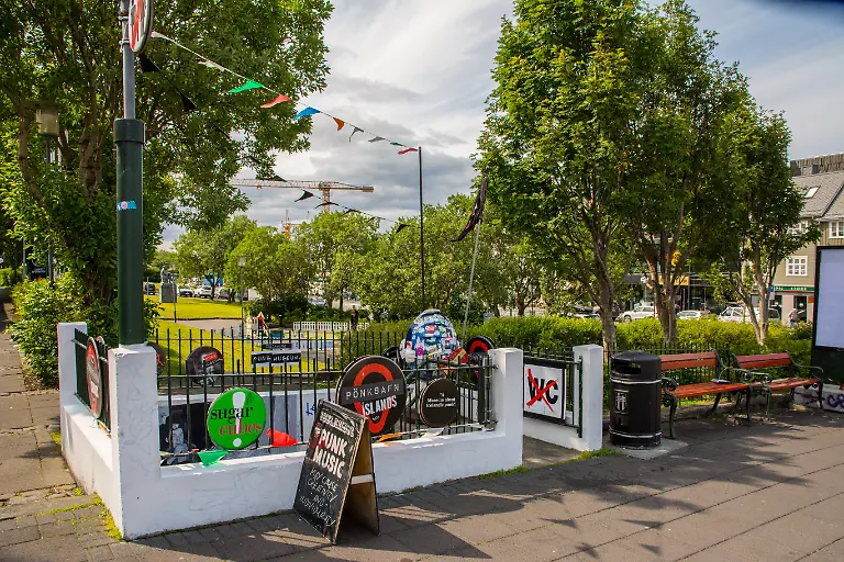 Entrance-of-the-Punk-Museum-located-on-the-Bankastraeti-in-Reykjavik-Iceland-Reykjavik-July-2019-entrance-of-the-Punk-Museum-located-on-the-Bankastraeti-former-underground-restroom-and-public-toilet