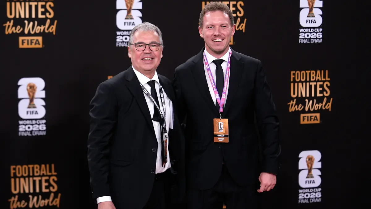 ARCHIV-05-12-2025-USA-Washington-Fussball-WM-Auslosung-der-Vorrunde-im-John-F-Kennedy-Center-for-the-Performing-Arts-Bundestrainer-Julian-Nagelsmann-Deutschland-und-Andreas-Rettig-l-DFB-Geschaeftsfuehrer-Sport-kommen-zur-Auslosung-Die-FIFA-Fussball-WM-findet-vom-11-Juni-bis-19-Juli-2026-in-den-USA-Mexiko-und-Kanada-statt