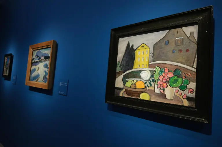 view-of-the-Gabriele-Muenter-exhibition-at-the-Thyssen-Bornemisza-Museum-in-Madrid-November-11-2024-Spain
