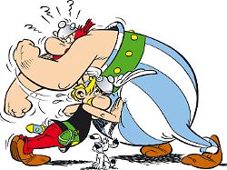 HANDOUT 07 12 2018 Die Undatierte Zeichnung Zeigt Die Comic Figuren Aterix L Obelix Und Den Hund Idefix Seit 50 Jahren Gibt Es Die Geschichten Von Asterix Und Obelix Auch Auf Deutsch