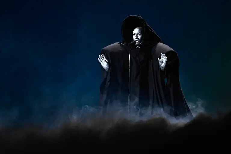 Lion-Ceccah-representing-Lithuania-with-the-song-Solo-quiero-mas-during-semi-final-1-of-the-70th-Eurovision-Song-Contest-ESC-at-the-Wiener-Stadthalle-in-Vienna-Austria-Tuesday-May-12-2026