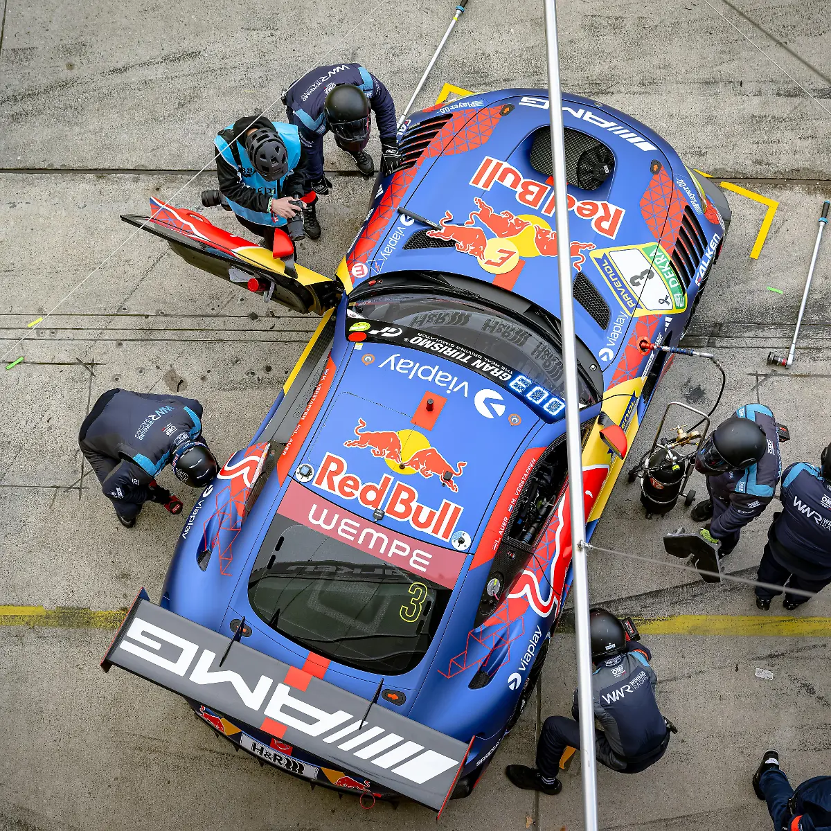 Max-Verstappen-and-Lucas-Auer-of-Mercedes-AMG-Team-Verstappen-Racing-drive-a-Mercedes-AMG-GT3-during-the-ADAC-24h-Nurburgring-qualifiers-at-the-Nurburgring-in-Nurburg-Germany-on-April-19-2026