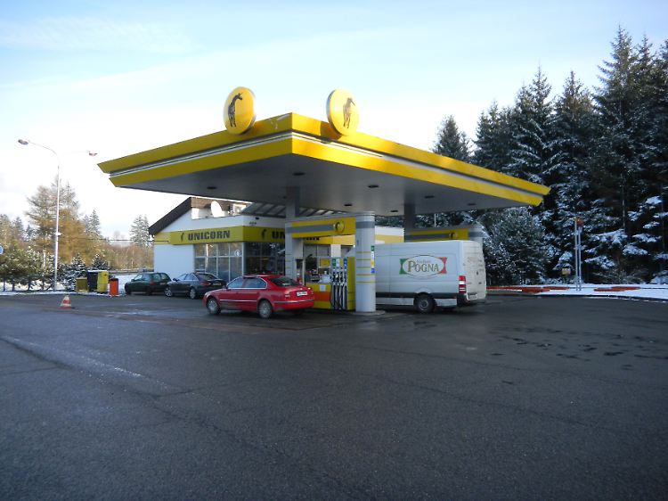 Der Testsieger: Die Autobahn-Tankstelle Kozlov-Cerná Studánka in Tschechien.