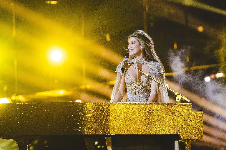 CAPTION-AND-DATE-CORRECTION-Delta-Lea-Goodrem-artist-name-Delta-Goodrem-representing-Australia-takes-part-in-the-Eurovision-Song-Contest-in-Vienna-Austria-on-May-16-2026-Dress-rehearsal-before-final