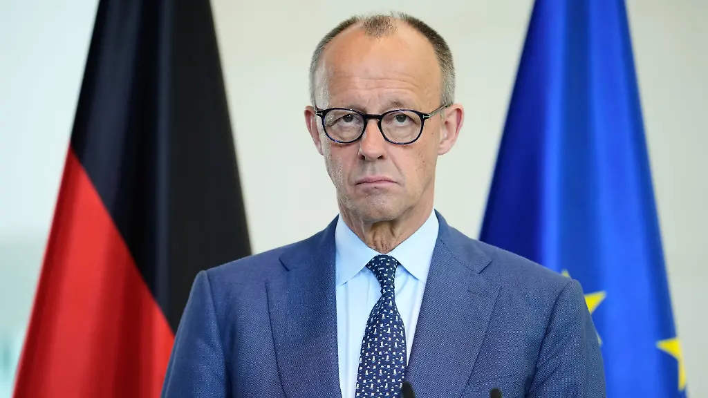 German-Chancellor-Friedrich-Merz-attends-a-joint-press-conference-with-President-of-the-Swiss-Confederation-Guy-Parmelin-not-pictured-at-the-chancellory-in-Berlin-Germany-Tuesday-May-19-2026