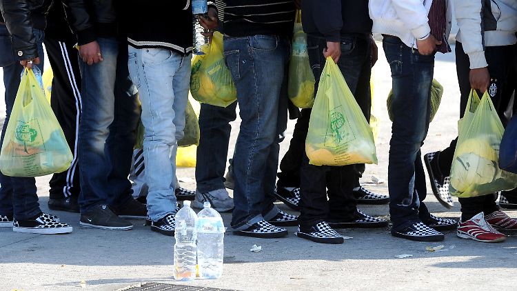 Flüchtlinge auf Lampedusa.