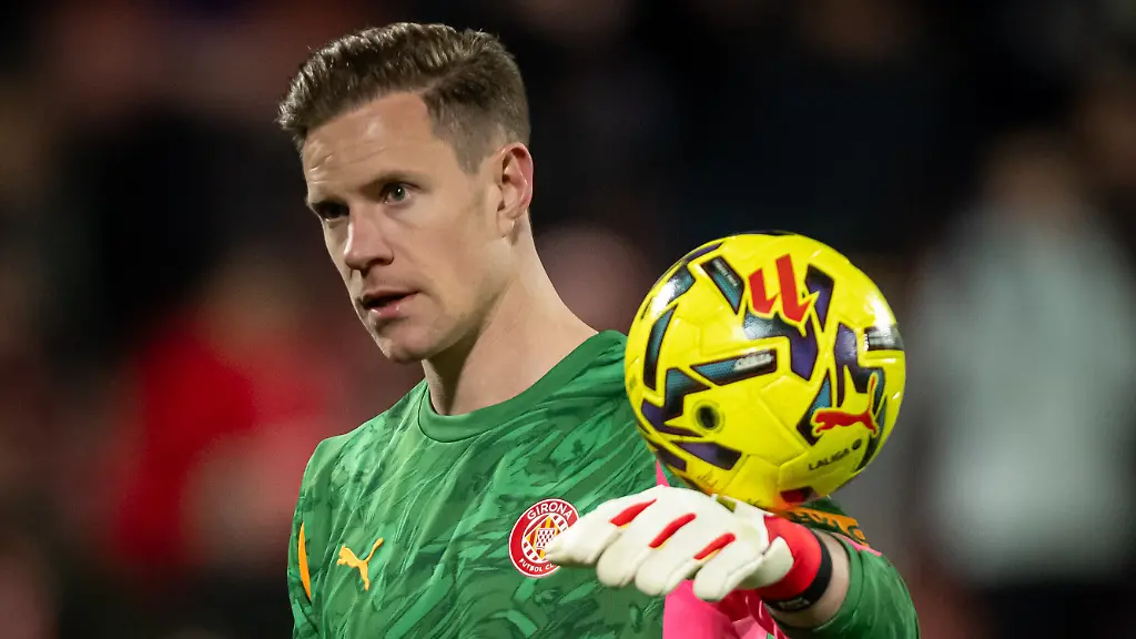 January-26-2026-Barcelona-Spain-Goalkeeper-Marc-Andre-Ter-Stegen-Girona-FC-seen-during-a-La-Liga-EA-Sports-match-between-Girona-FC-and-Getafe-CF-at-Estadi-Municipal-de-Montilivi