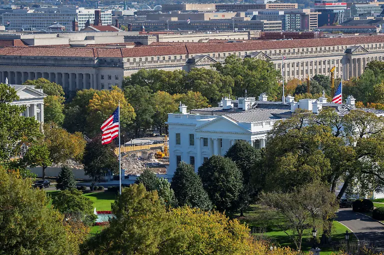 The-demolition-of-the-East-Wing-of-the-White-House-the-location-of-U-S-President-Donald-Trump-s-proposed-ballroom-is-seen-from-an-elevated-position-on-the-North-side-of-the-White-House-in-Washington-D-C-U-S-October-23-2025
