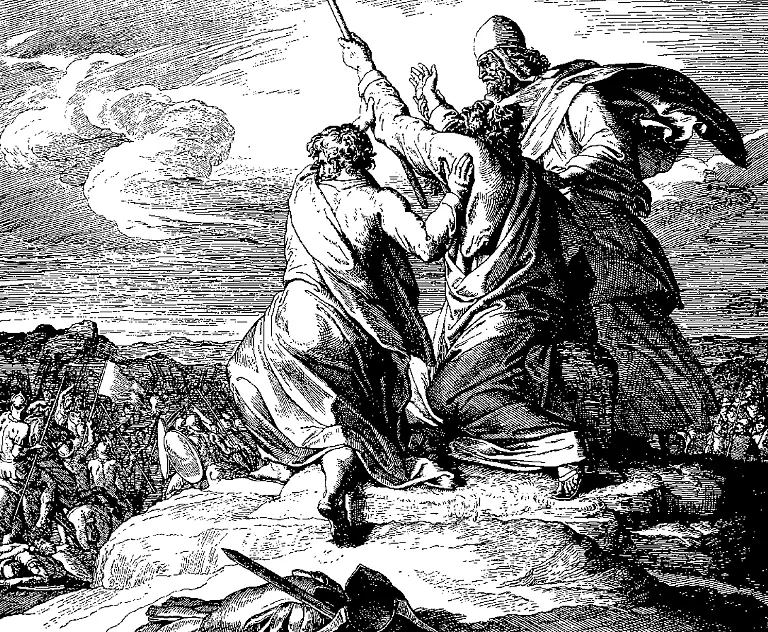 Illustration-Mose-hebraeisch-arabisch-M-sa-war-nach-der-hebraeischen-Bibel-und-dem-Koran-ein-religioeser-Fuehrer-Gesetzgeber-und-Prophet-dem-traditionell-die-Urheberschaft-der-Thora-zugeschrieben-wird