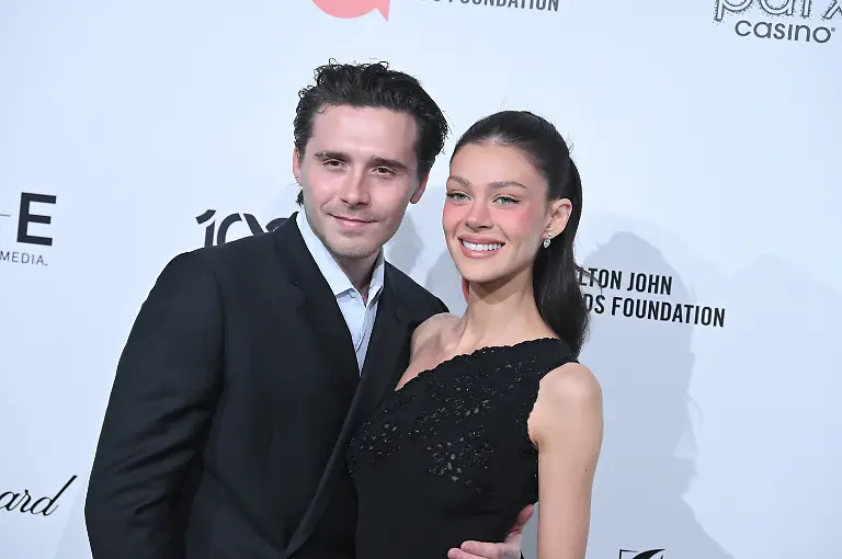 WEST-HOLLYWOOD-CALIFORNIA-MARCH-15-Brooklyn-Beckham-Nicola-Peltz-Beckham-at-Elton-John-AIDS-Foundation-s-34th-Annual-Academy-Awards-Viewing-Party-on-March-15-2026-in-West-Hollywood-California